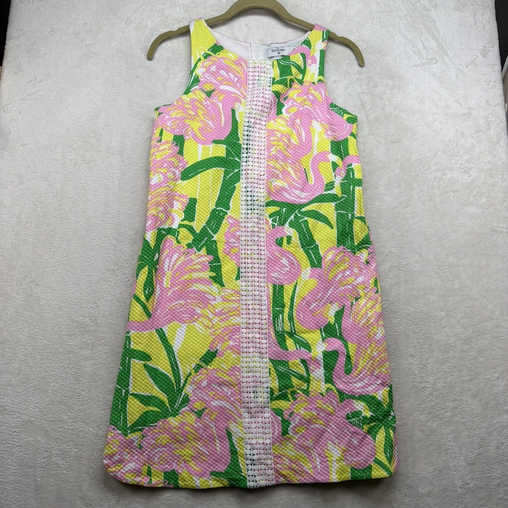 Lilly Pulitzer Girls‎ XL 14 16 Shift Dress Flamingo Print 20th Anniversary